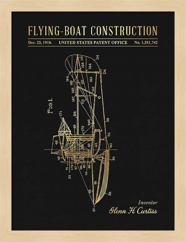 Flying Boat Construction Gold Patent Us1351742