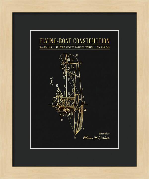 Flying Boat Construction Gold Patent Us1351742