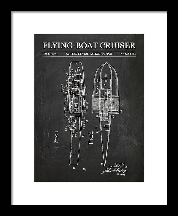 Flying Boat Cruiser Chalkboard Patent Us1283684