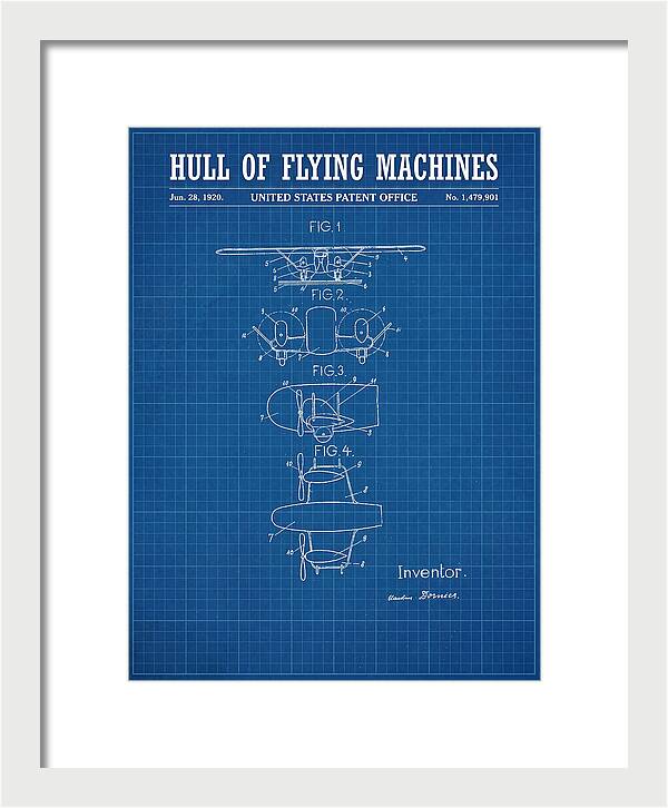 Flying Boat Hull Blueprint Patent Us1479901