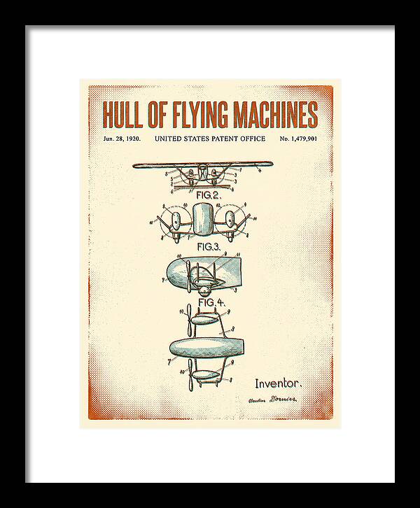Flying Boat Hull Retro Patent Us1479901