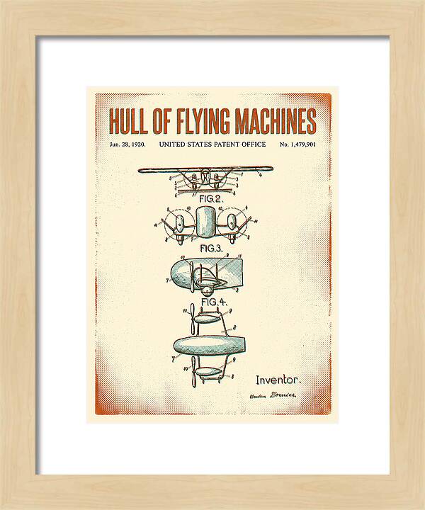 Flying Boat Hull Retro Patent Us1479901