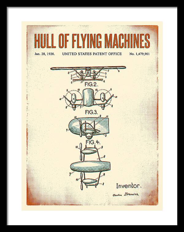 Flying Boat Hull Retro Patent Us1479901