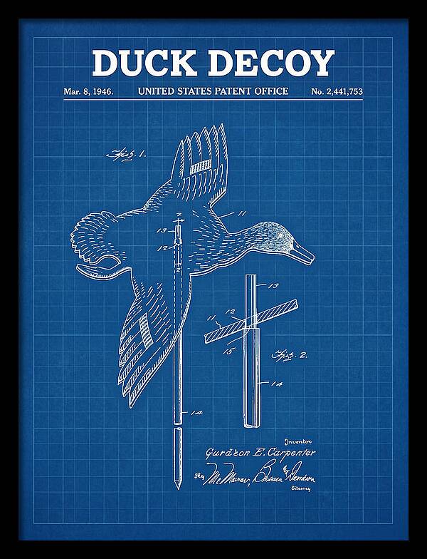 Flying Duck Decoy Blueprint Patent Us2441753a