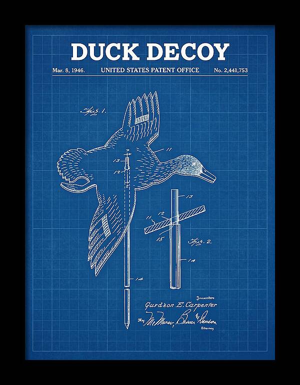 Flying Duck Decoy Blueprint Patent Us2441753a
