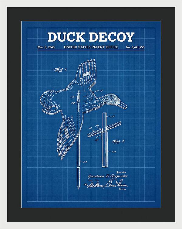 Flying Duck Decoy Blueprint Patent Us2441753a