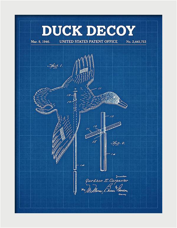 Flying Duck Decoy Blueprint Patent Us2441753a