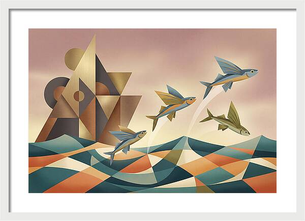Flying Fish Leaping From Ocean