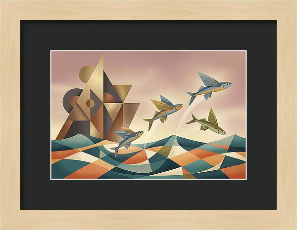 Flying Fish Leaping From Ocean