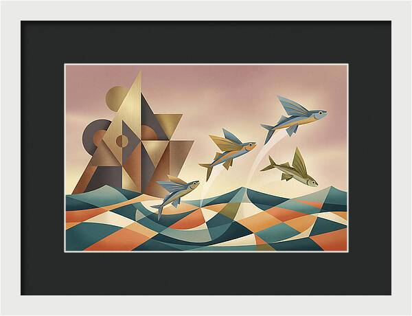 Flying Fish Leaping From Ocean