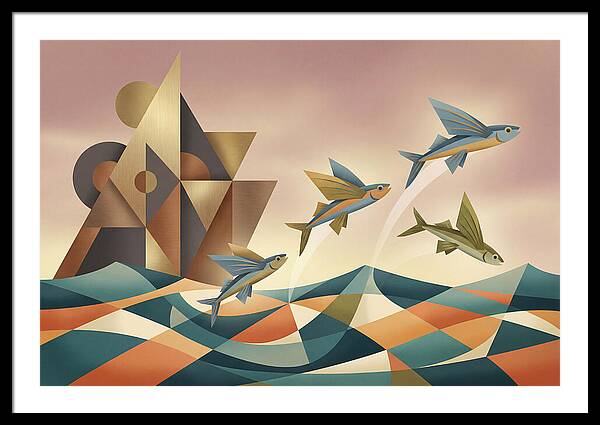 Flying Fish Leaping From Ocean