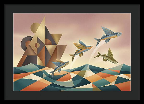 Flying Fish Leaping From Ocean
