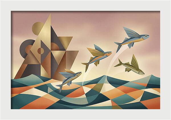 Flying Fish Leaping From Ocean