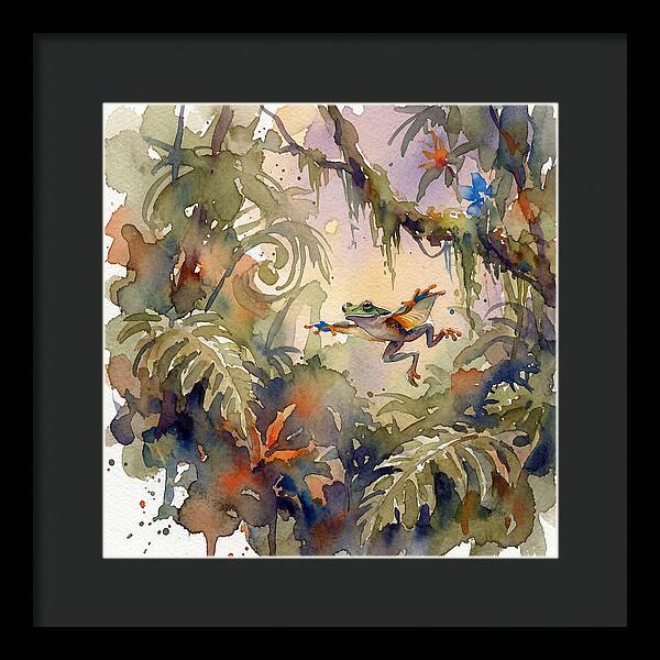 Flying Frog In A Jungle