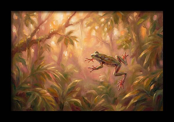 Flying Frog In Jungle