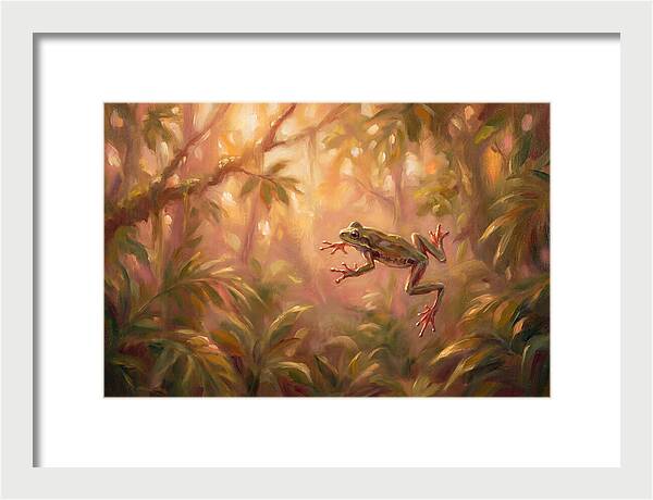 Flying Frog In Jungle