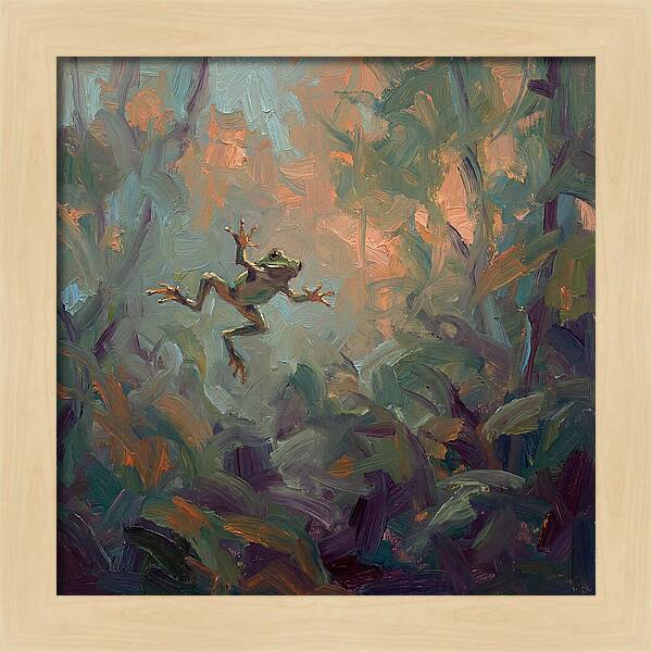 Flying Frog In Motion