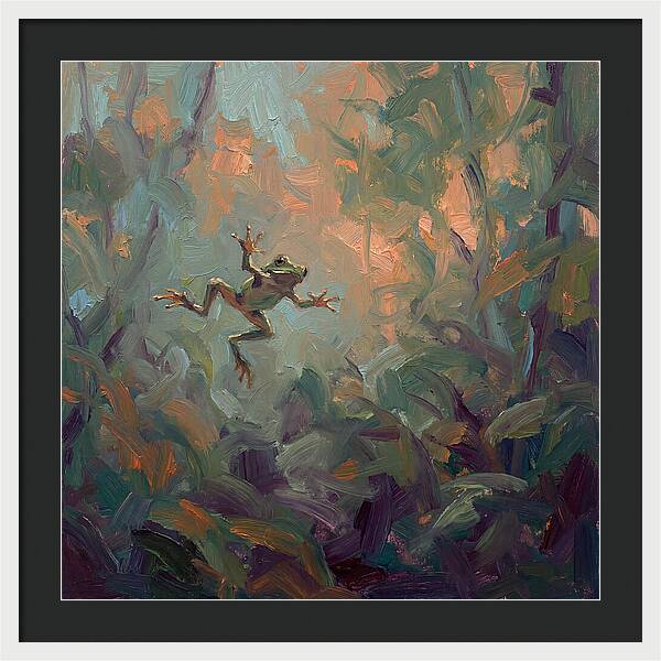 Flying Frog In Motion