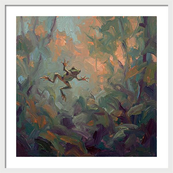 Flying Frog In Motion