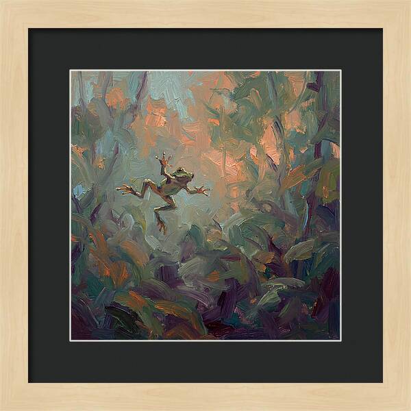 Flying Frog In Motion