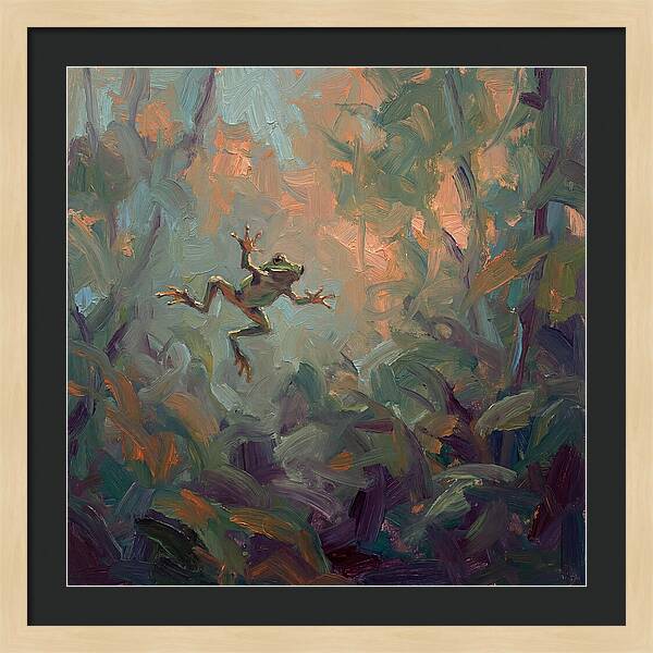 Flying Frog In Motion