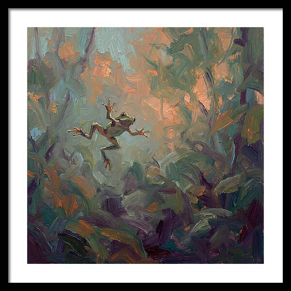 Flying Frog In Motion