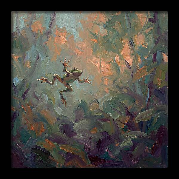 Flying Frog In Motion