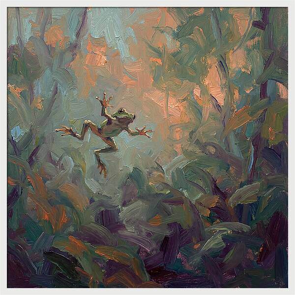 Flying Frog In Motion