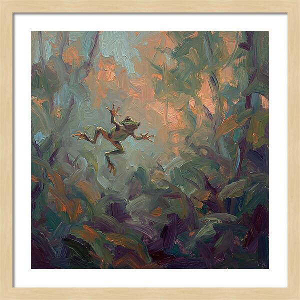 Flying Frog In Motion