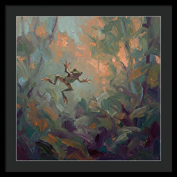 Flying Frog In Motion