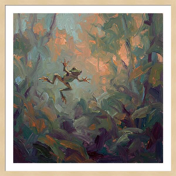 Flying Frog In Motion