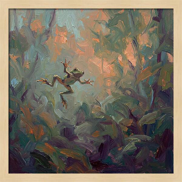 Flying Frog In Motion