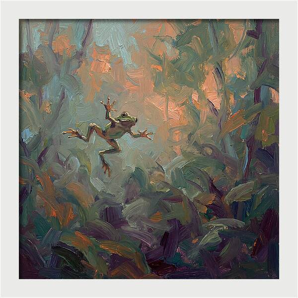 Flying Frog In Motion