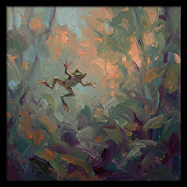 Flying Frog In Motion