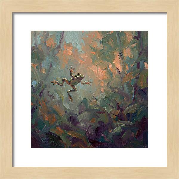 Flying Frog In Motion