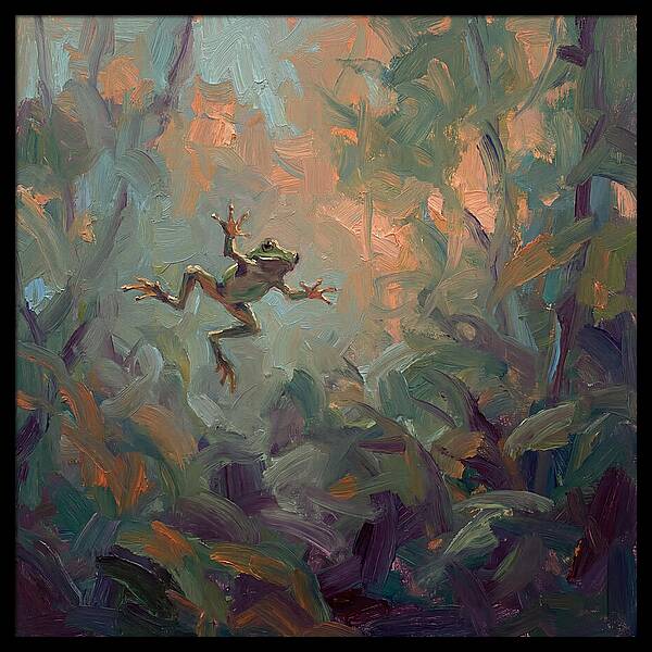 Flying Frog In Motion