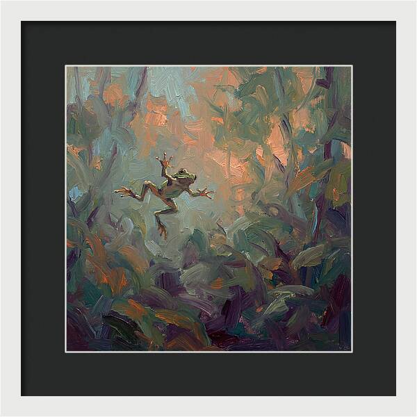 Flying Frog In Motion