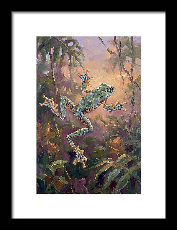 Flying Frog In The Jungle