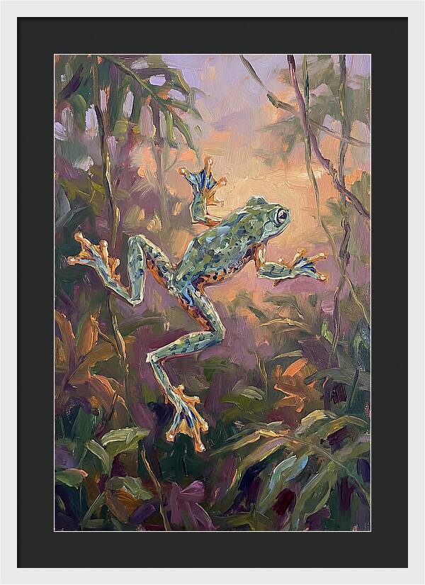 Flying Frog In The Jungle