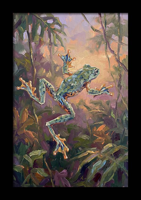 Flying Frog In The Jungle