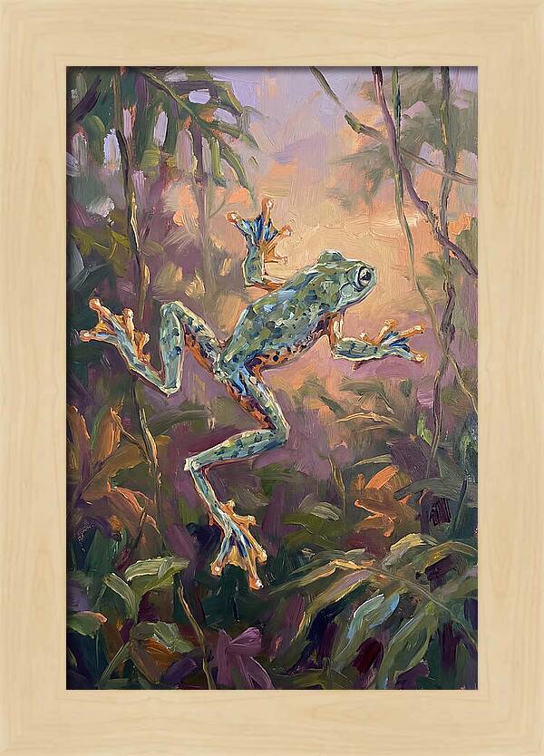 Flying Frog In The Jungle