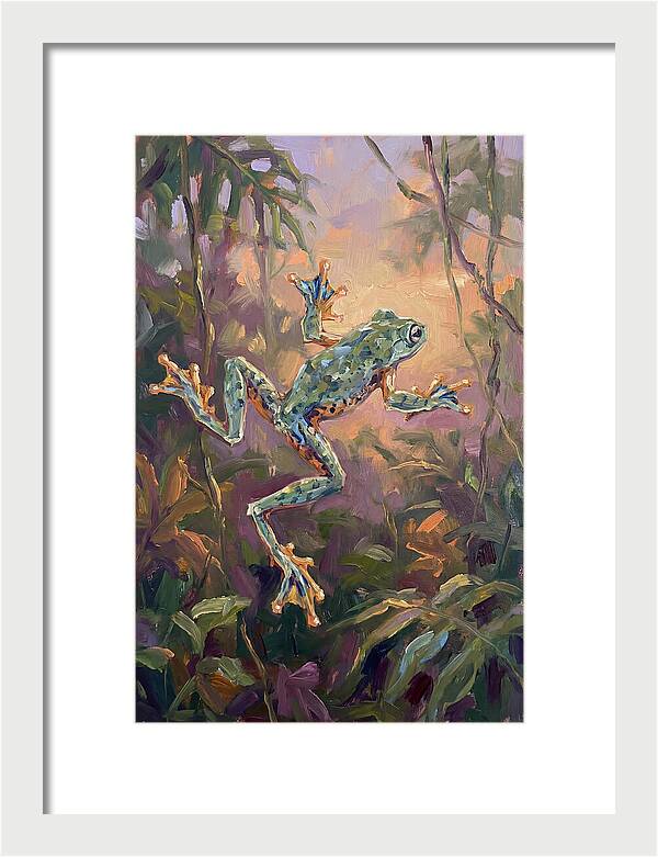 Flying Frog In The Jungle