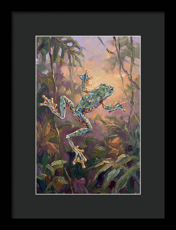 Flying Frog In The Jungle