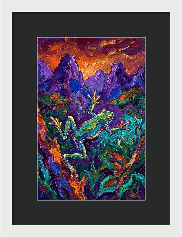 Flying Frog In Vibrant Landscape