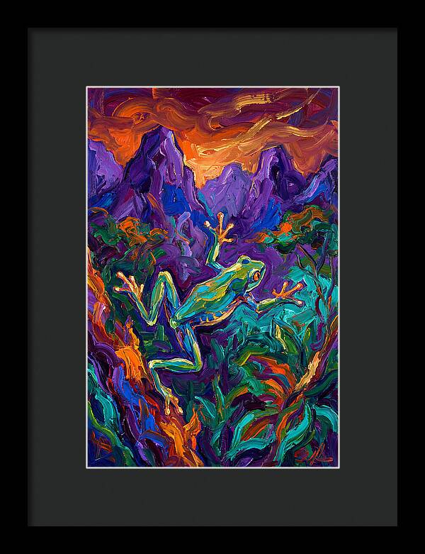 Flying Frog In Vibrant Landscape