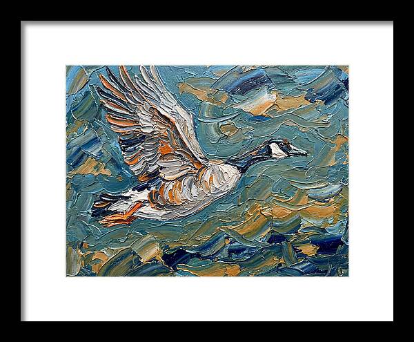 Flying Goose In Motion