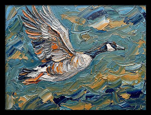 Flying Goose In Motion