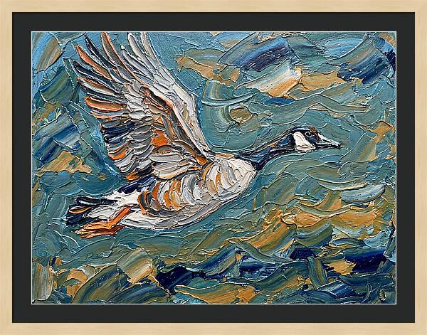 Flying Goose In Motion