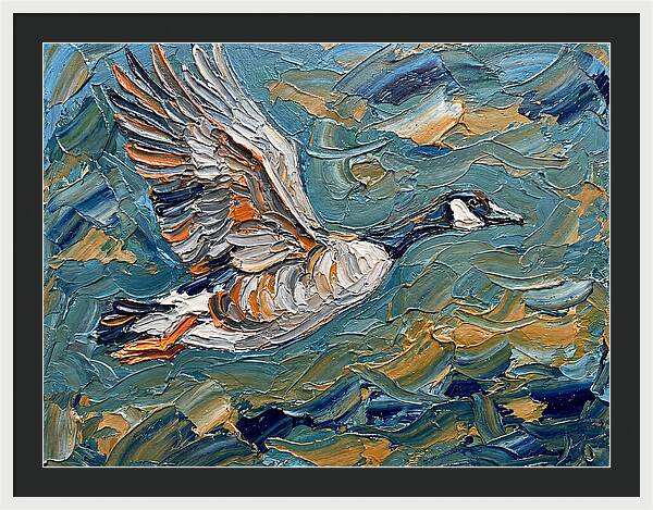 Flying Goose In Motion
