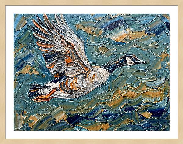 Flying Goose In Motion